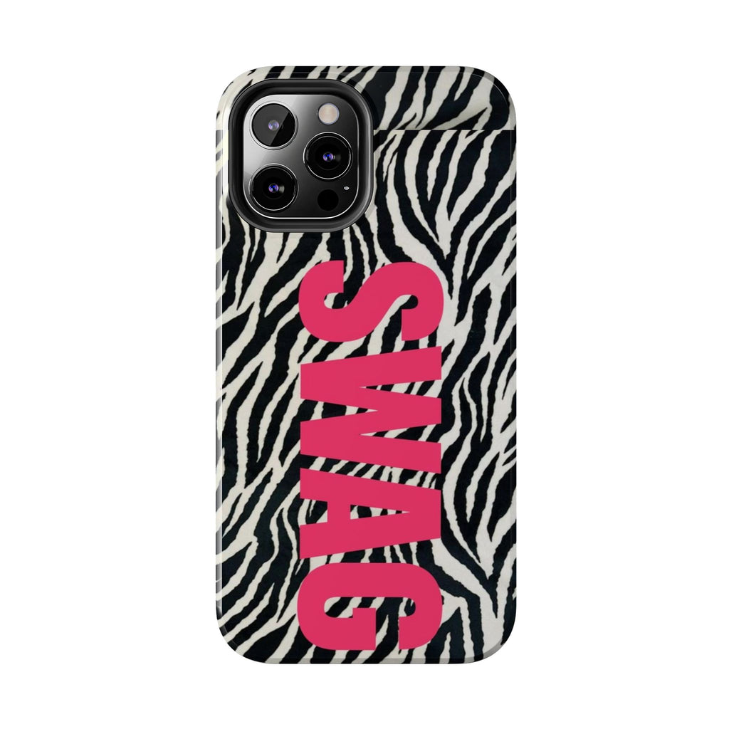 SWAG Zebra Print Phone Case — Tough Protective iPhone Cover