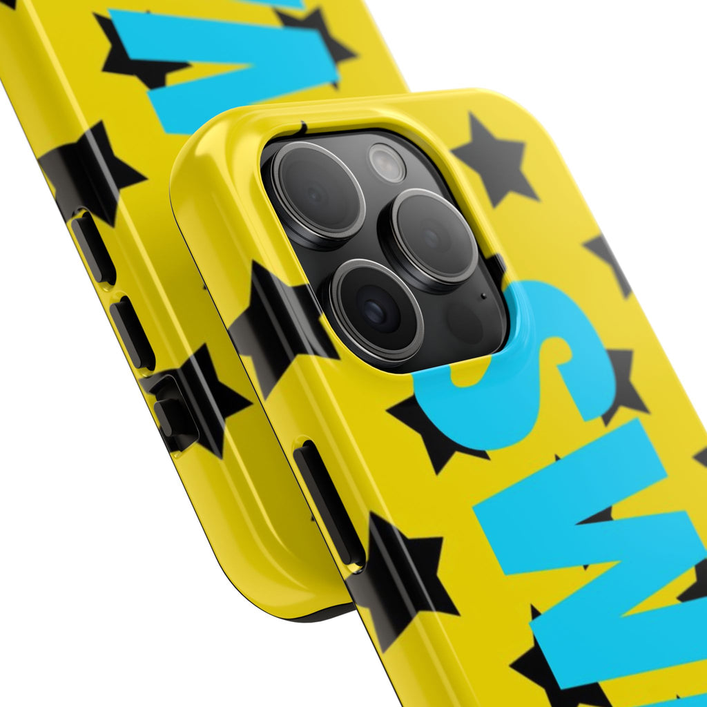 SWAG Star Phone Case — Bold Yellow & Blue Tough Protective Case