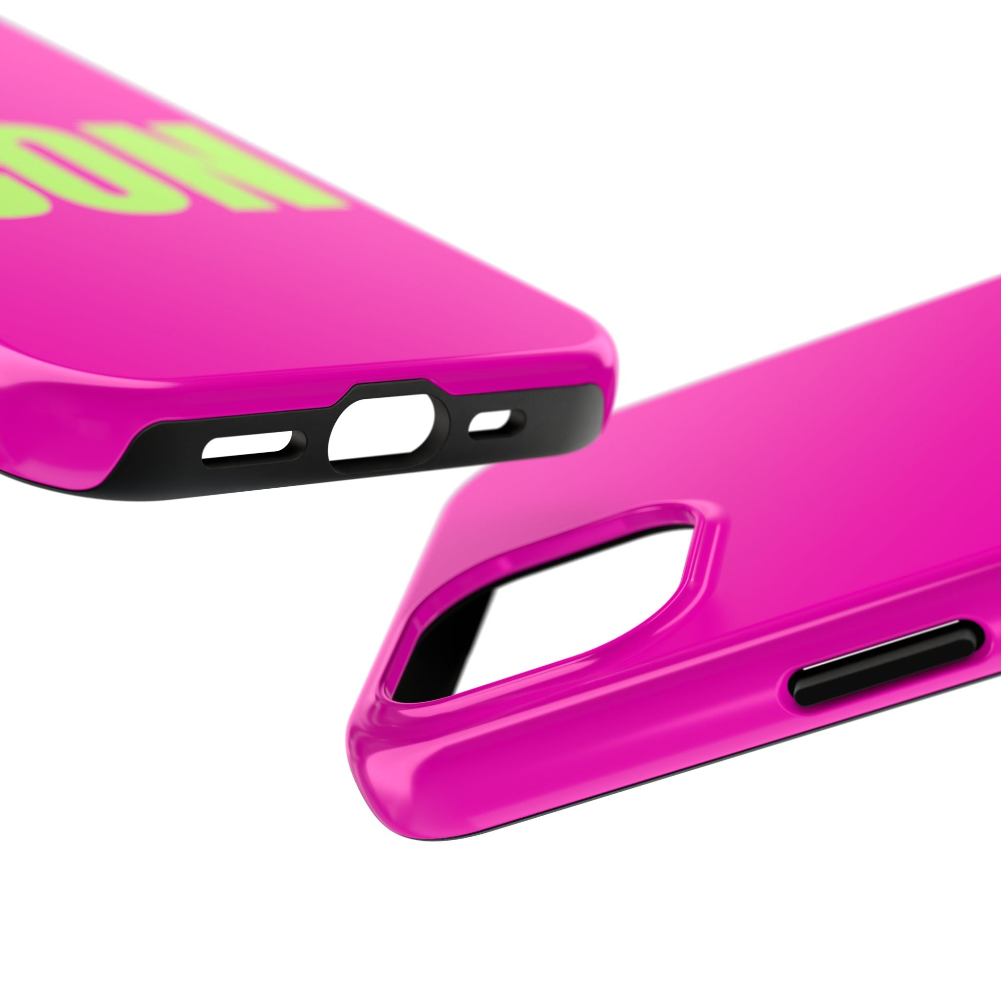 ICON Tough Phone Case — Neon Pink & Lime Bold Text Protective Case
