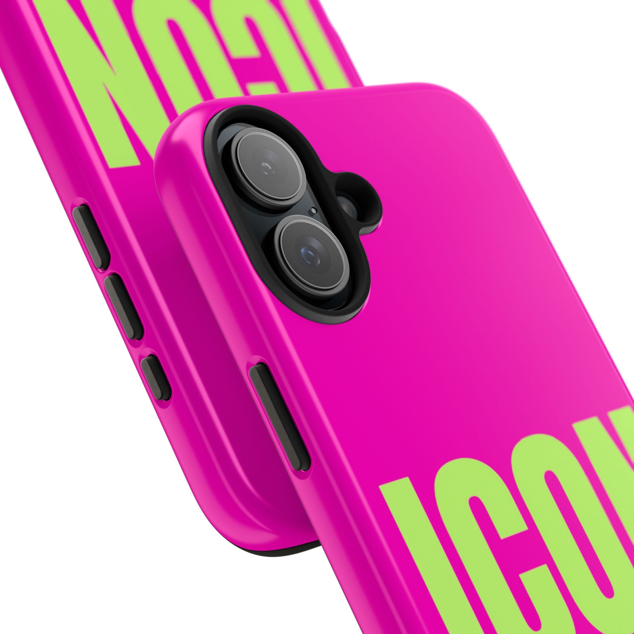 ICON Tough Phone Case — Neon Pink & Lime Bold Text Protective Case