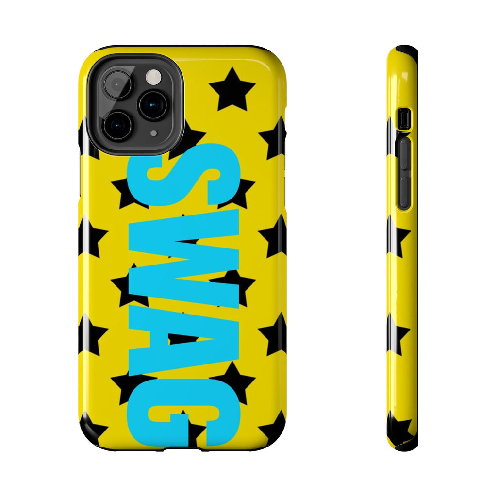 SWAG Star Phone Case — Bold Yellow & Blue Tough Protective Case