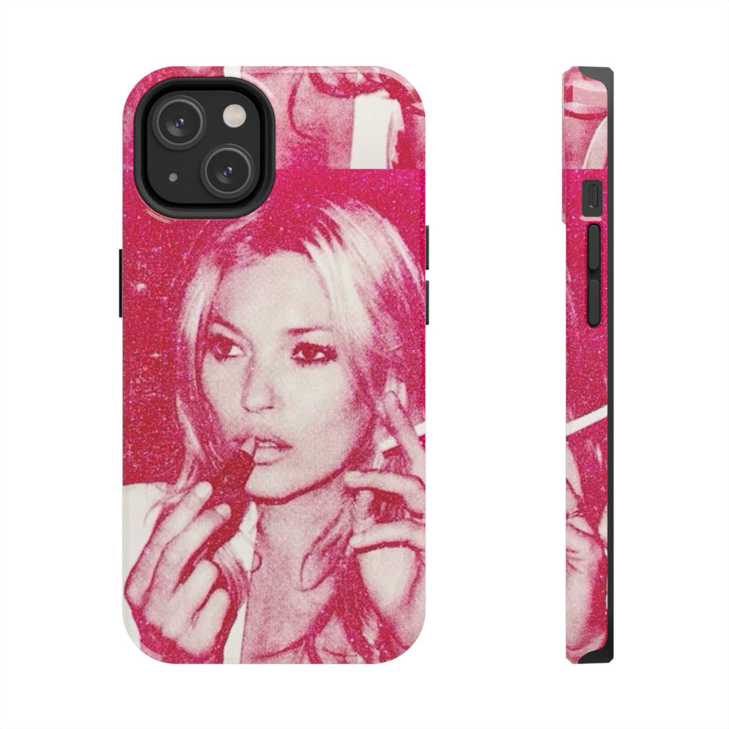 Pink Retro Glam Phone Case — Lipstick Pinup Tough Phone Case
