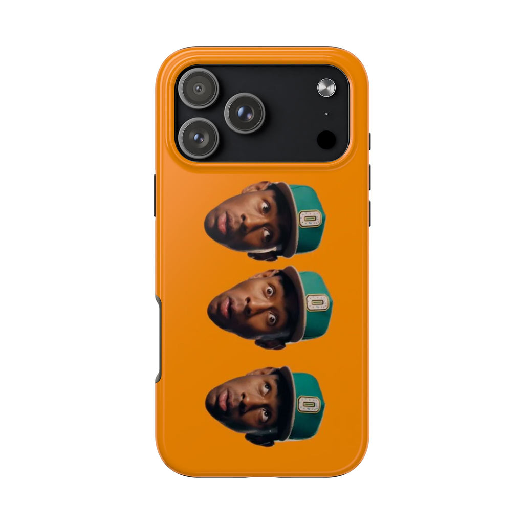Phone Case — TYLER Triple Portrait Pop Art on Orange