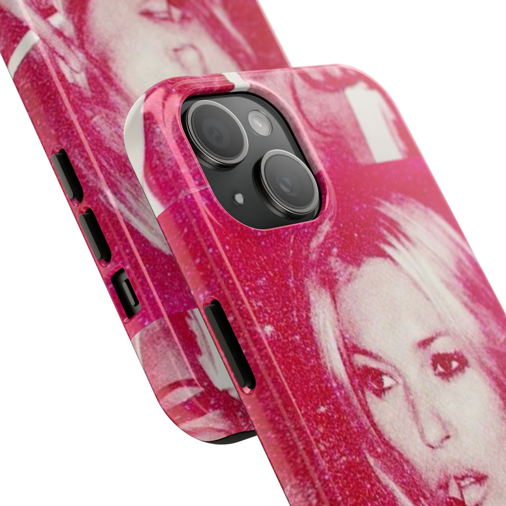 Pink Retro Glam Phone Case — Lipstick Pinup Tough Phone Case
