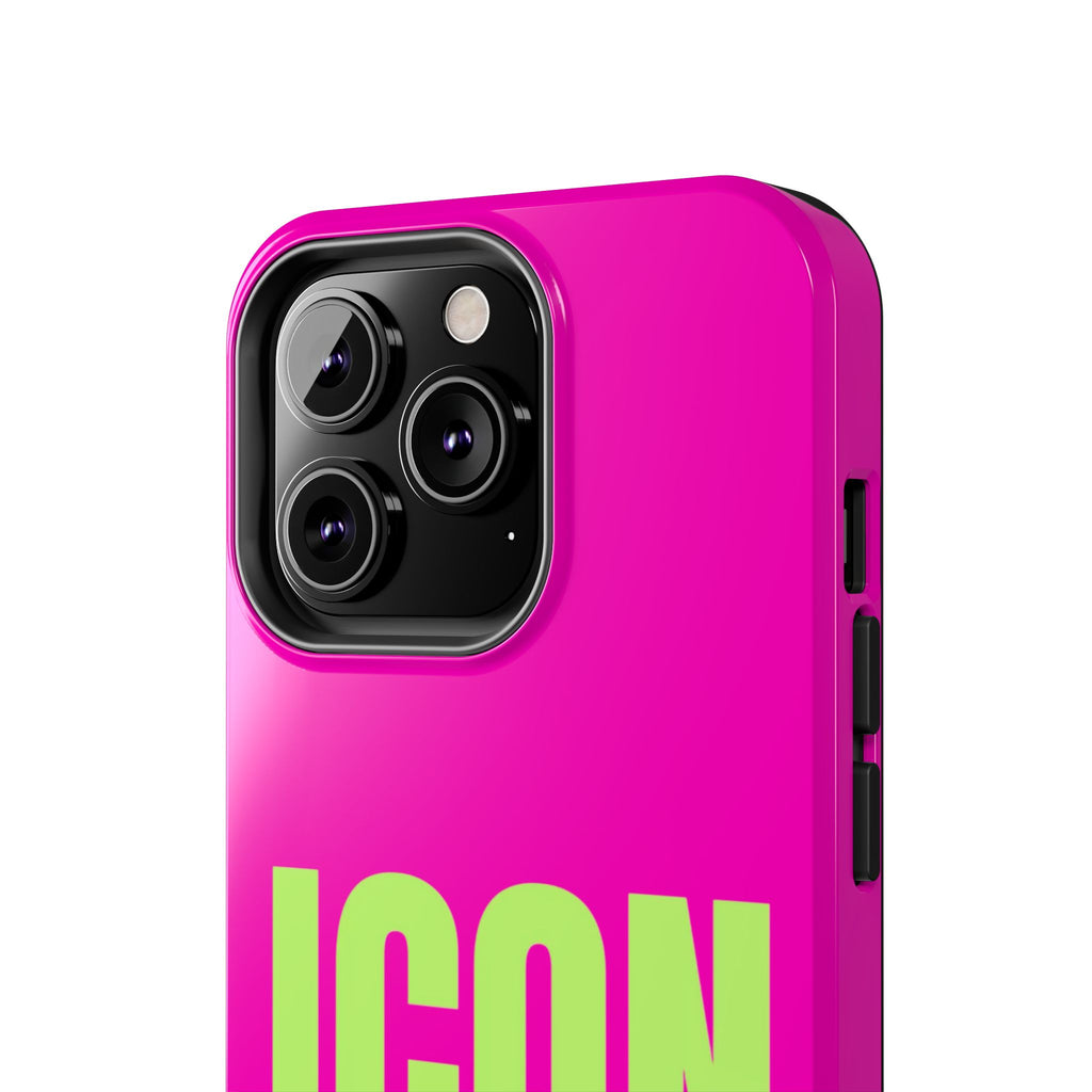 ICON Tough Phone Case — Neon Pink & Lime Bold Text Protective Case