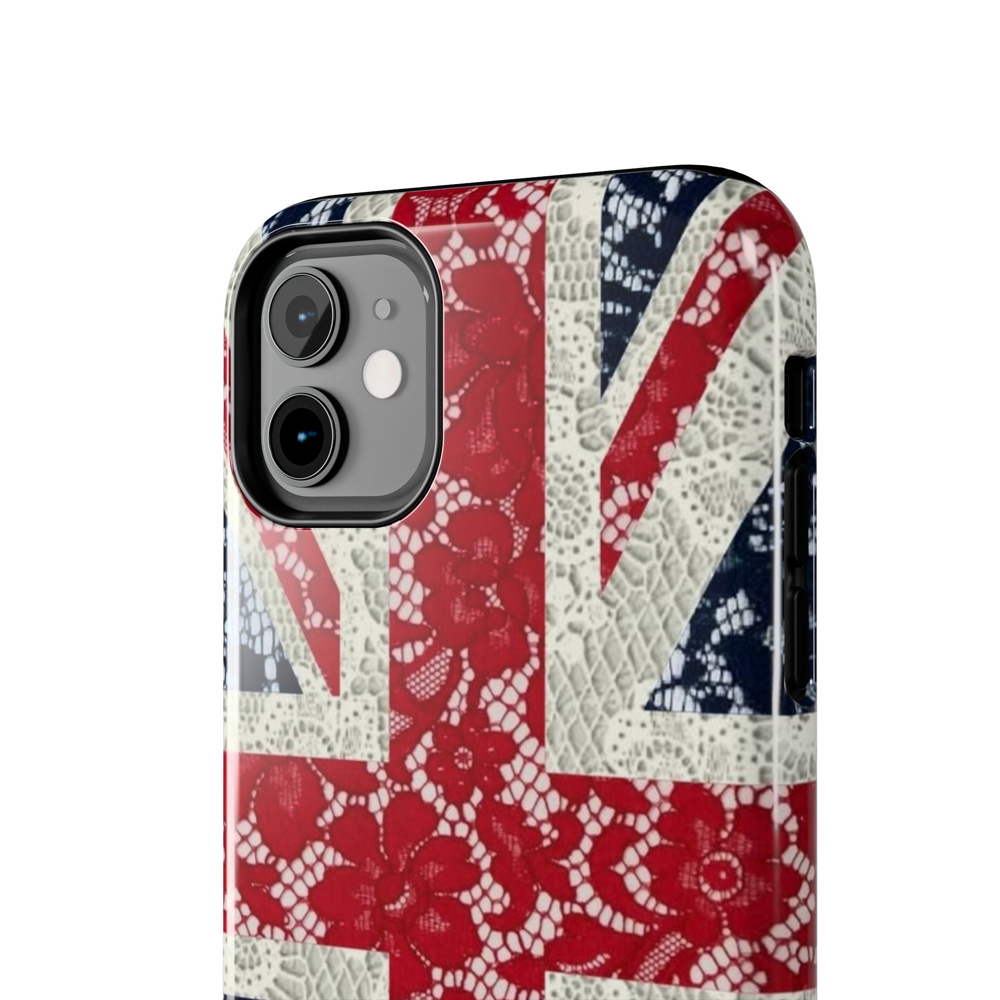 Union Jack Lace Tough Phone Case — British Flag Protective Phone Case
