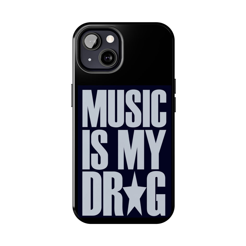 Phone Case — "Music Is My Drg" Bold Typography Protective Case