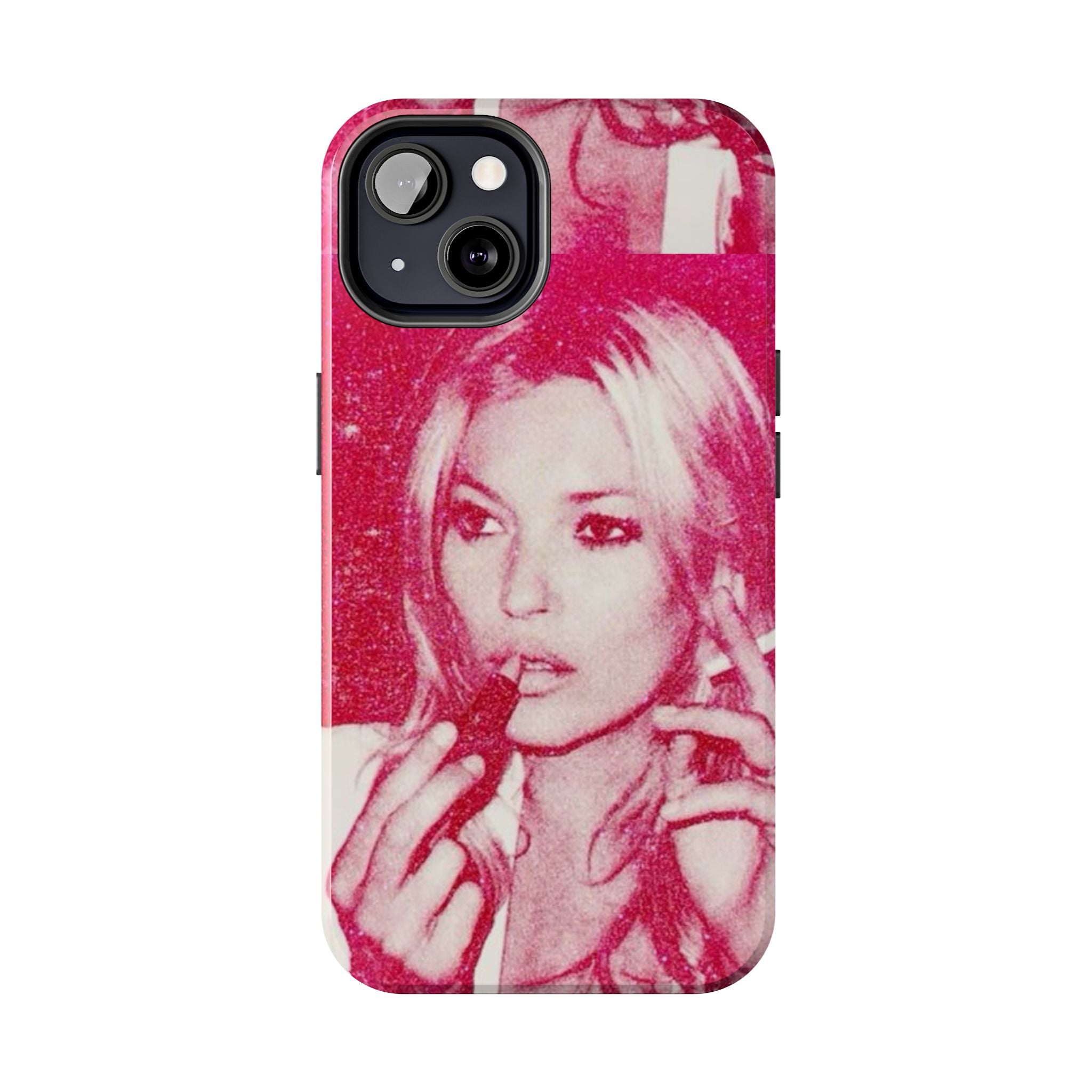Pink Retro Glam Phone Case — Lipstick Pinup Tough Phone Case