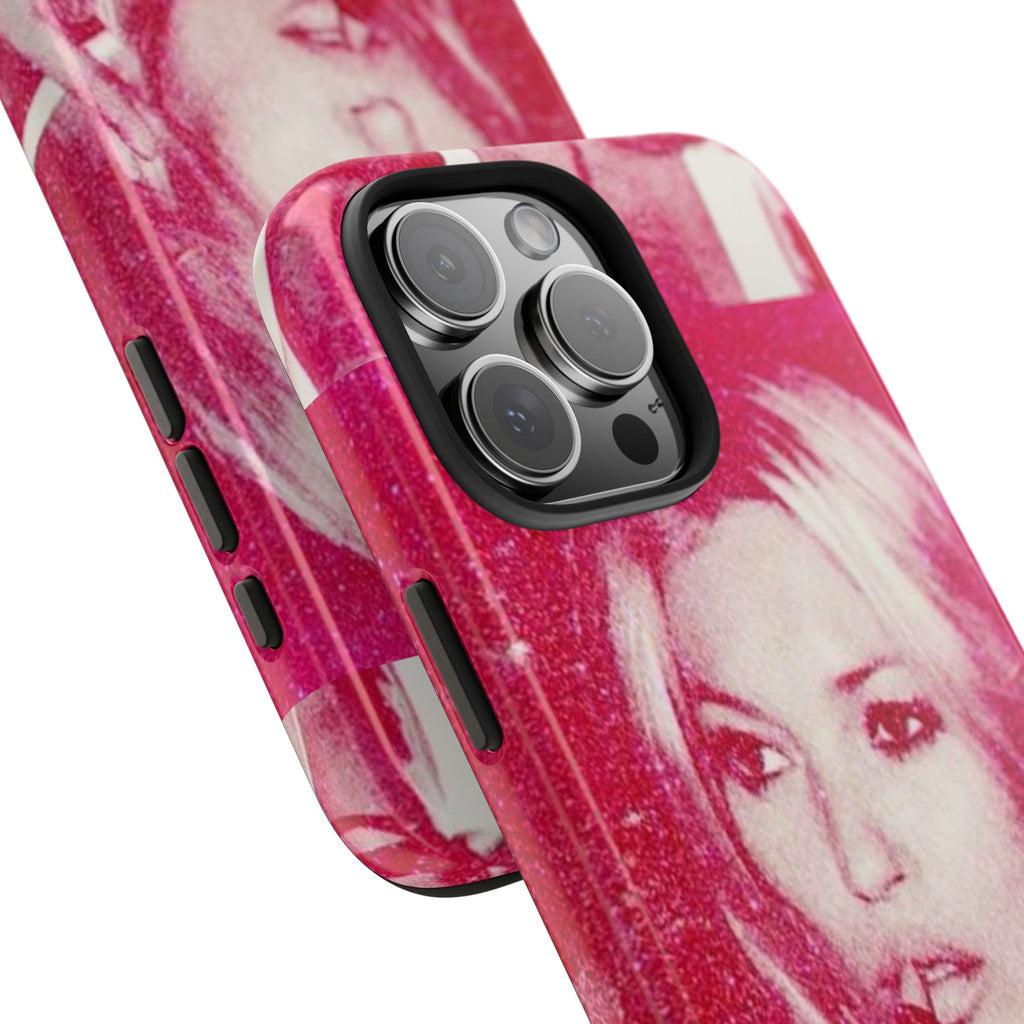 Pink Retro Glam Phone Case — Lipstick Pinup Tough Phone Case