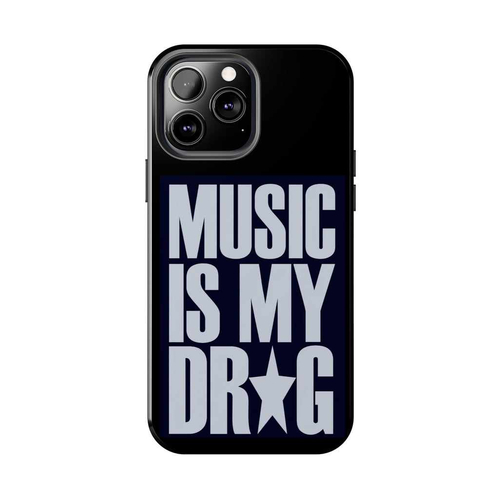 Phone Case — "Music Is My Drg" Bold Typography Protective Case
