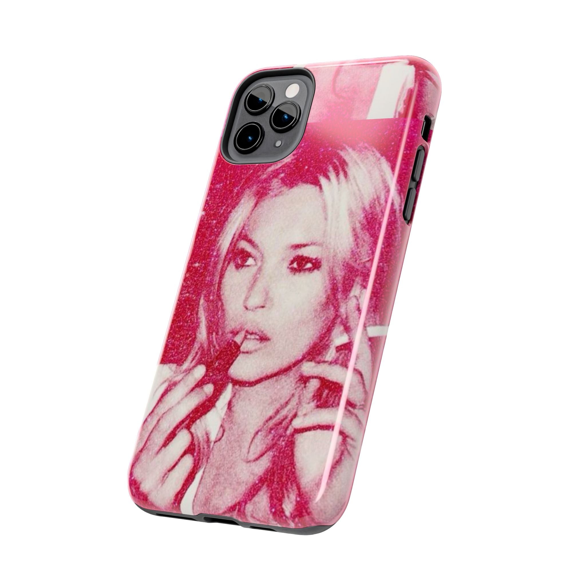 Pink Retro Glam Phone Case — Lipstick Pinup Tough Phone Case