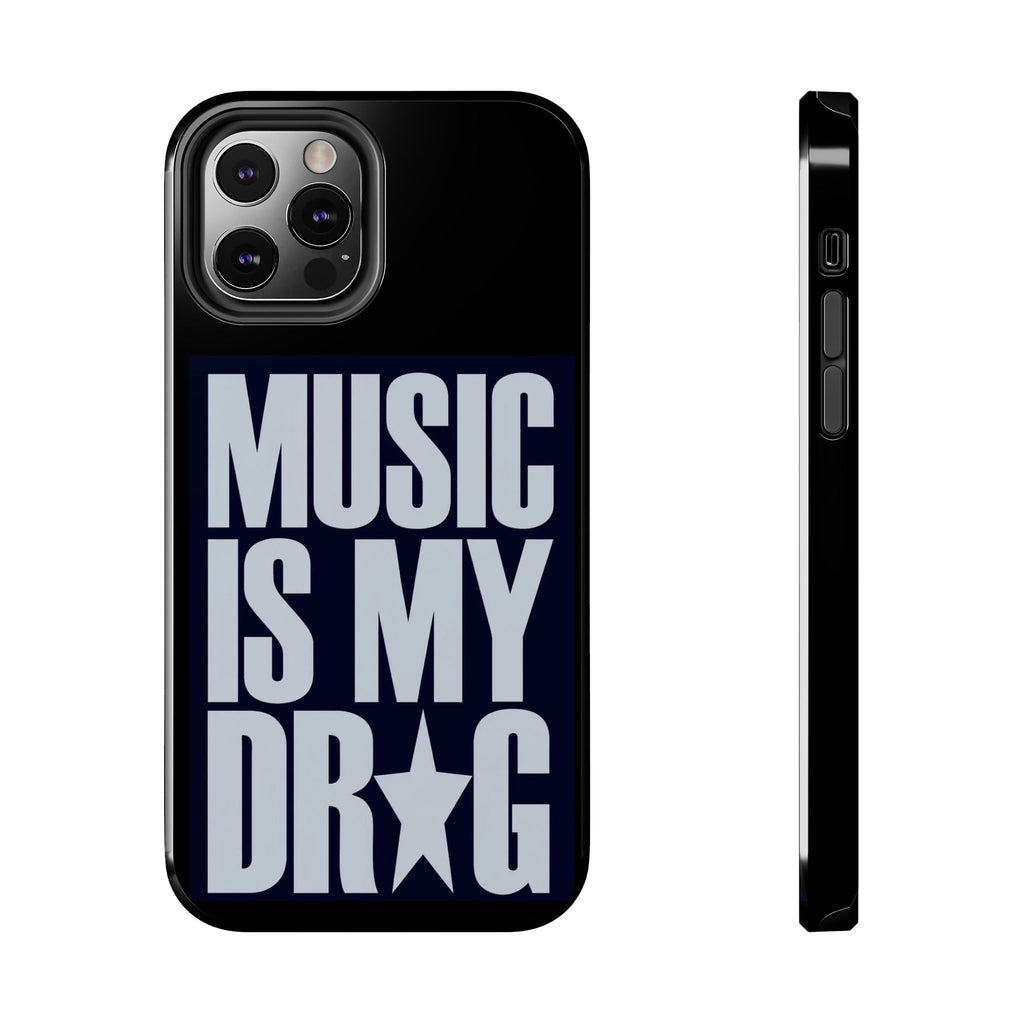 Phone Case — "Music Is My Drg" Bold Typography Protective Case
