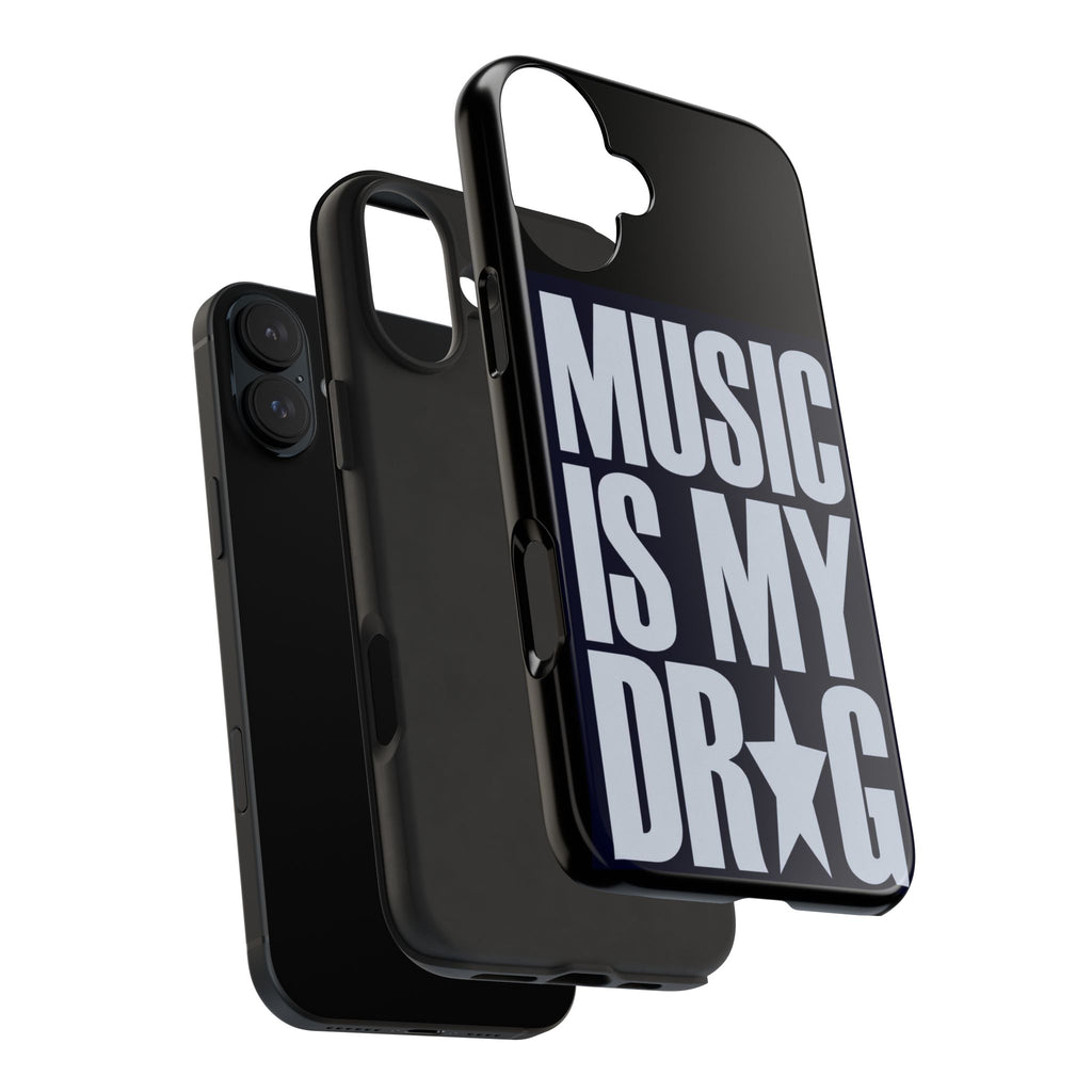 Phone Case — "Music Is My Drg" Bold Typography Protective Case