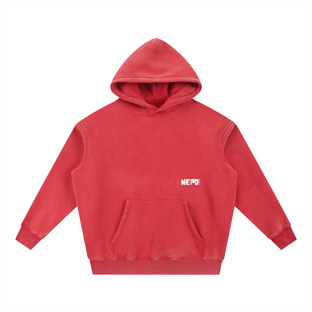 Snow Wash Fleece Oversize Hoodie