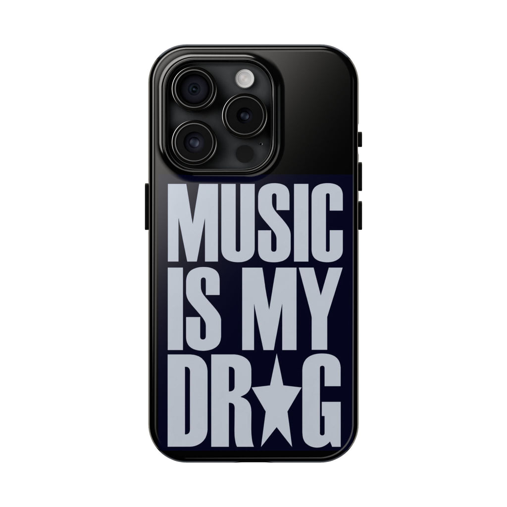 Phone Case — "Music Is My Drg" Bold Typography Protective Case