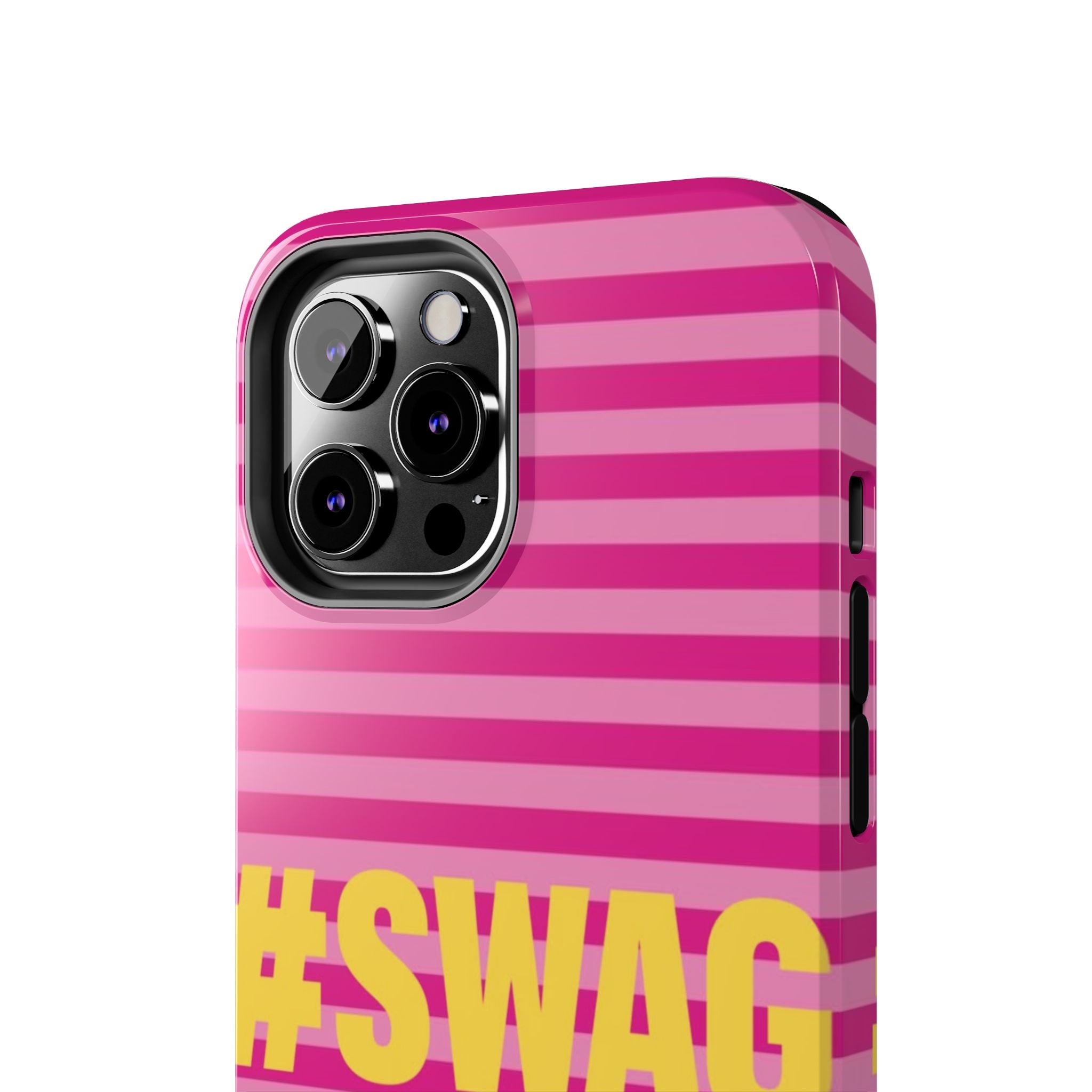 #SWAG Pink Striped Tough Phone Case