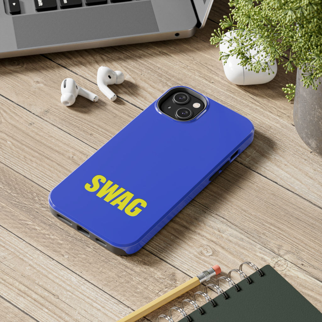 SWAG Blue Tough Phone Case — Bold Protective iPhone Cover