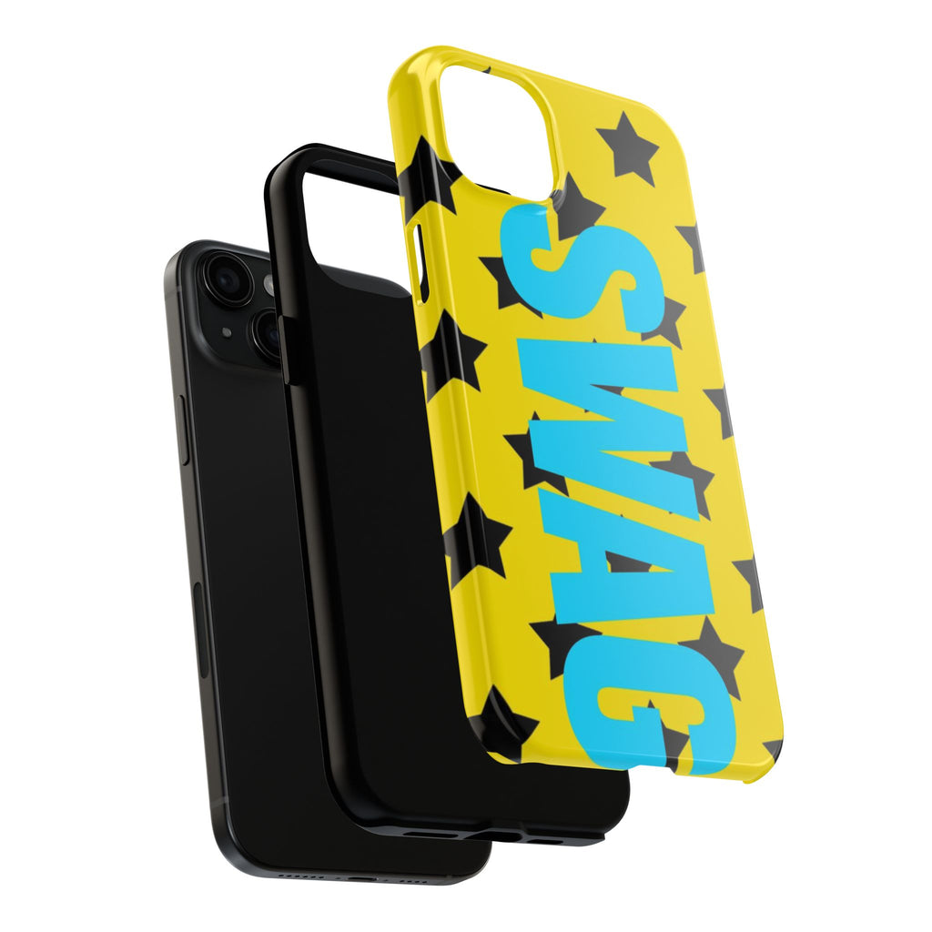 SWAG Star Phone Case — Bold Yellow & Blue Tough Protective Case