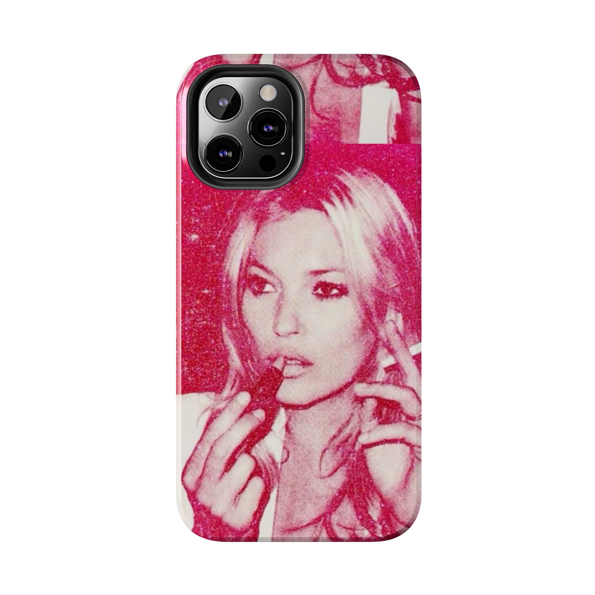 Pink Retro Glam Phone Case — Lipstick Pinup Tough Phone Case