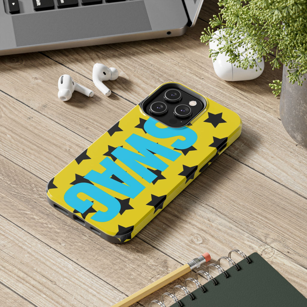SWAG Star Phone Case — Bold Yellow & Blue Tough Protective Case