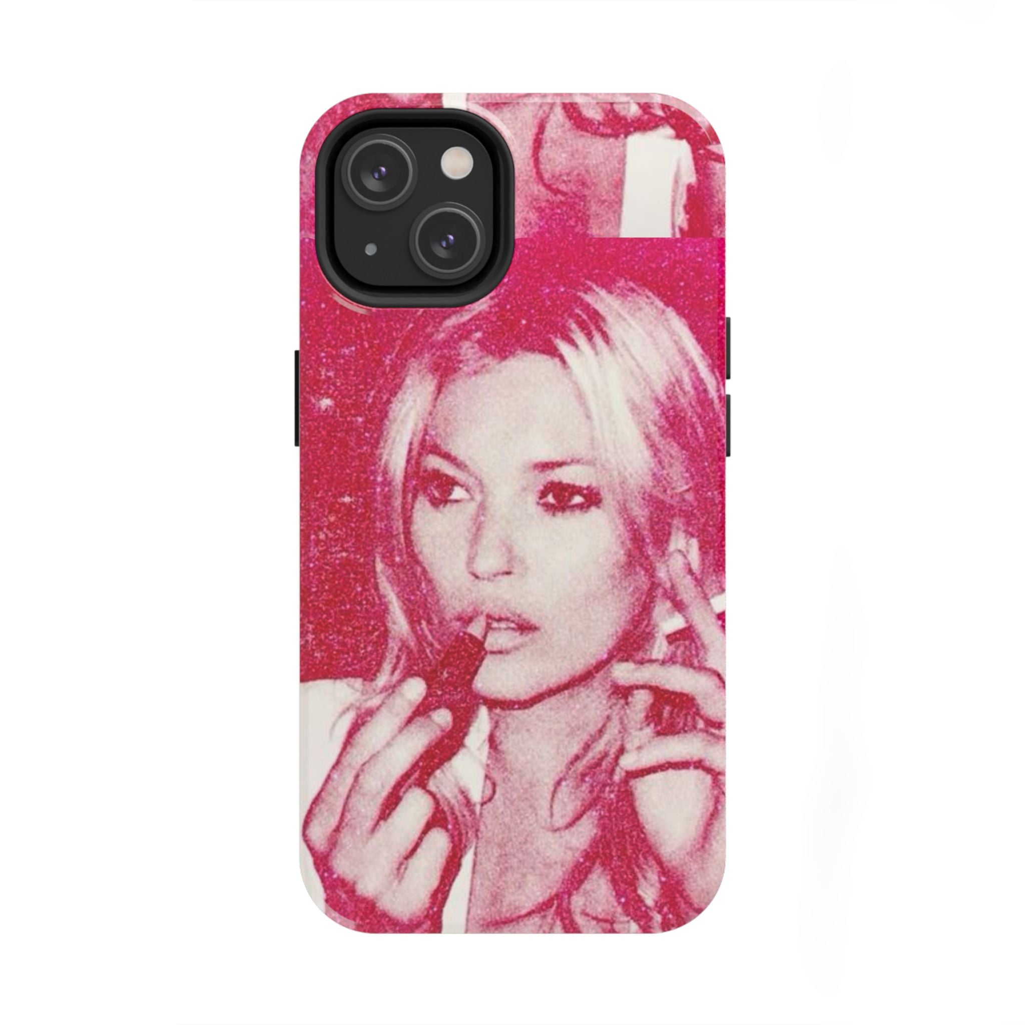 Pink Retro Glam Phone Case — Lipstick Pinup Tough Phone Case