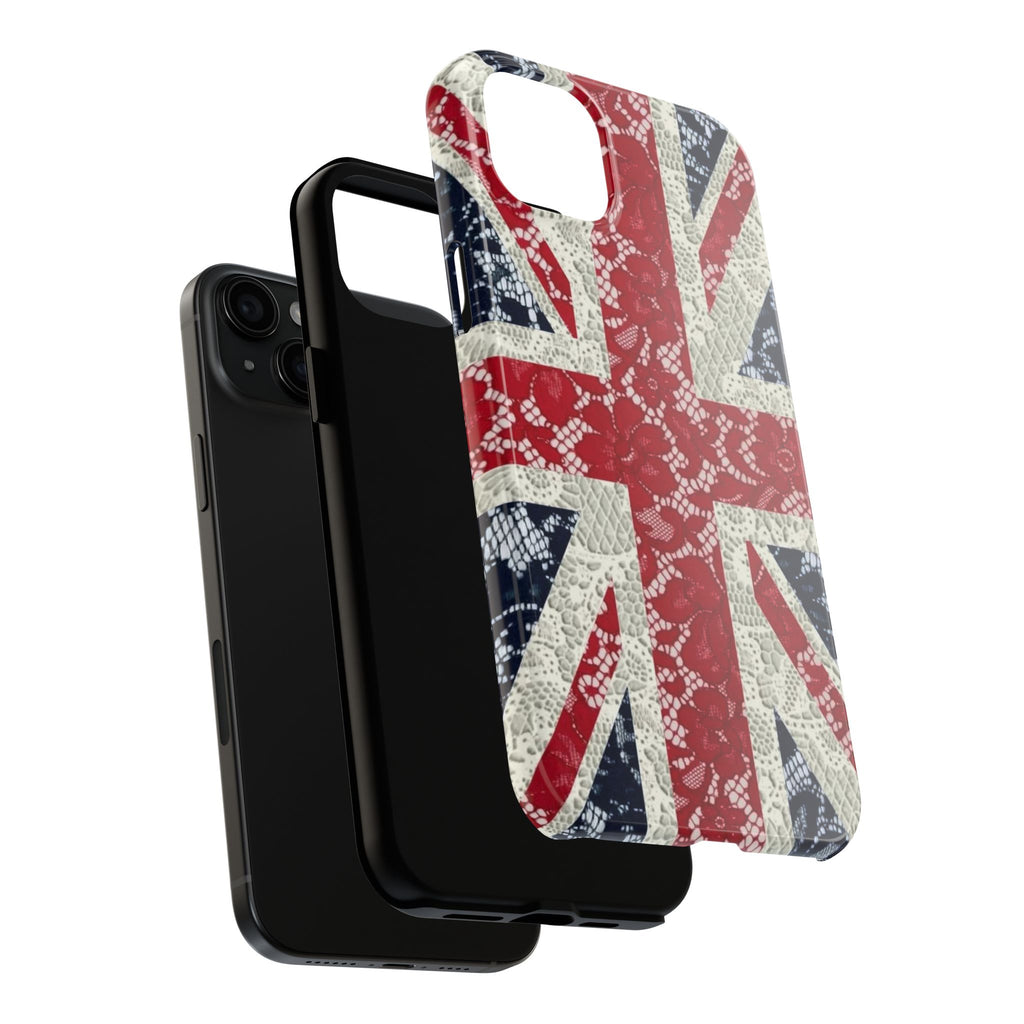Union Jack Lace Tough Phone Case — British Flag Protective Phone Case