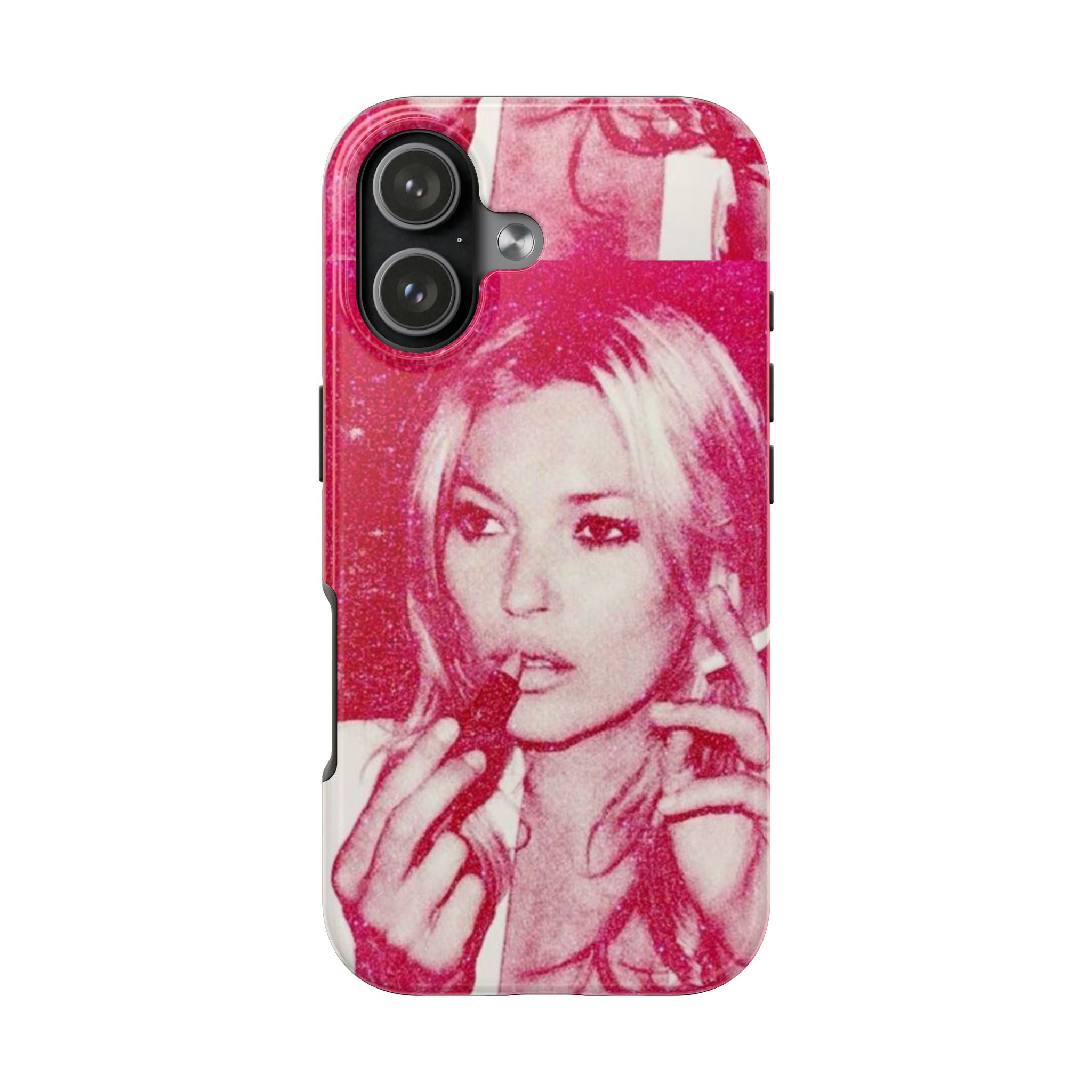 Pink Retro Glam Phone Case — Lipstick Pinup Tough Phone Case