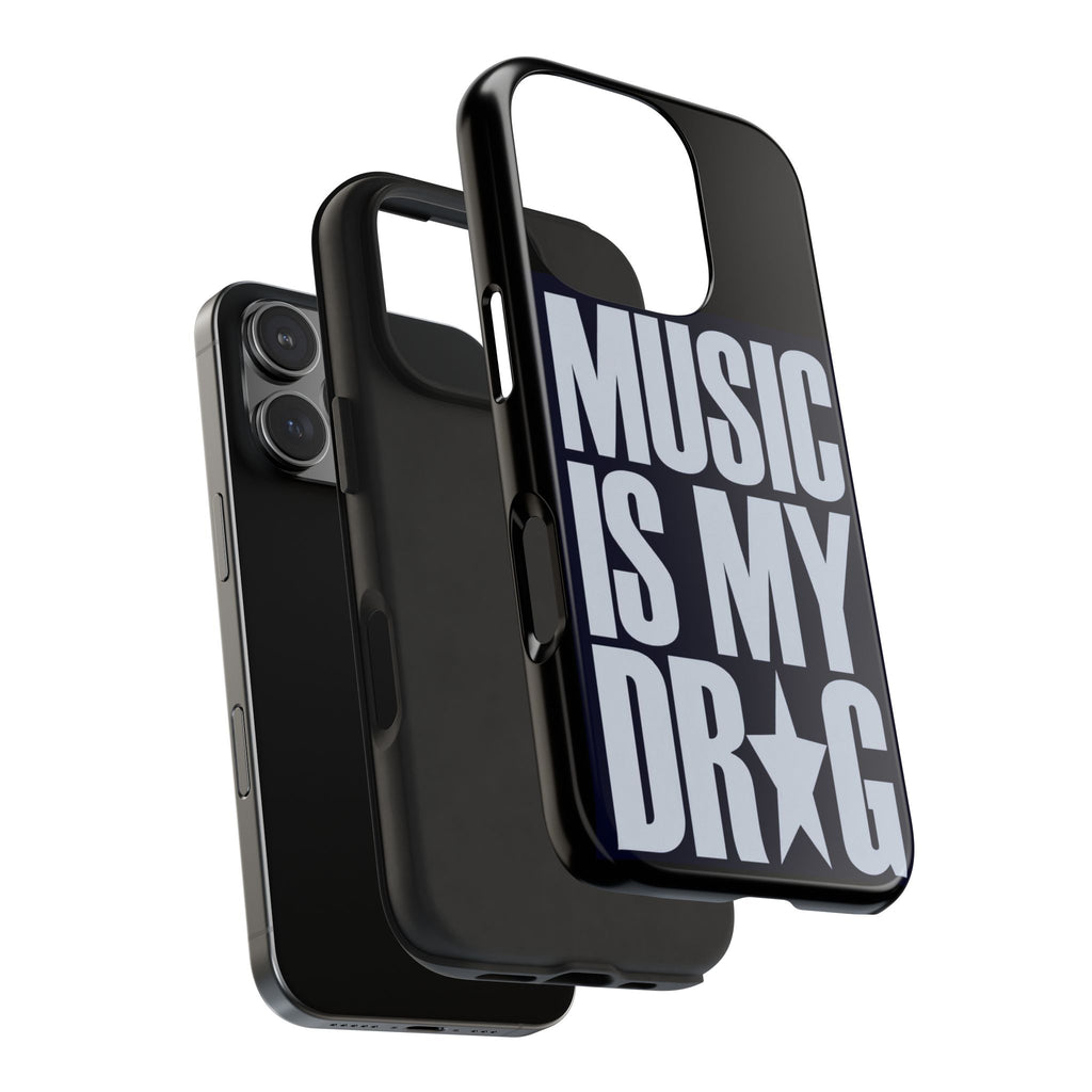 Phone Case — "Music Is My Drg" Bold Typography Protective Case