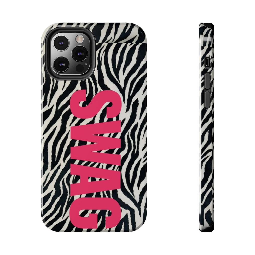 SWAG Zebra Print Phone Case — Tough Protective iPhone Cover