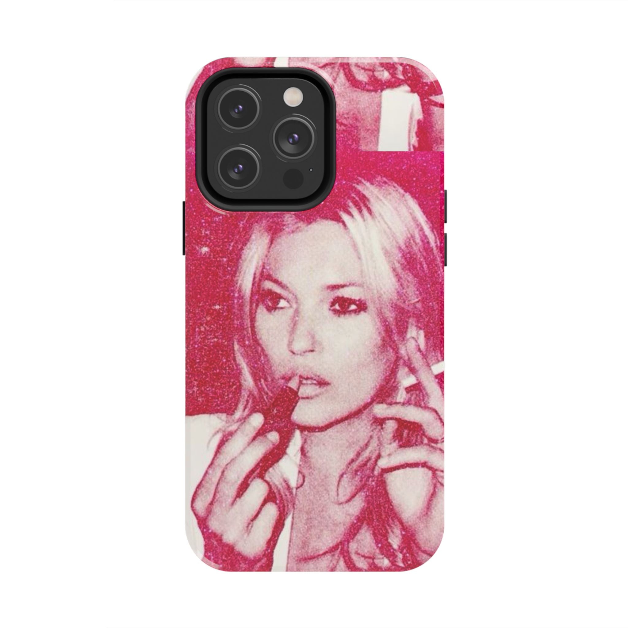 Pink Retro Glam Phone Case — Lipstick Pinup Tough Phone Case