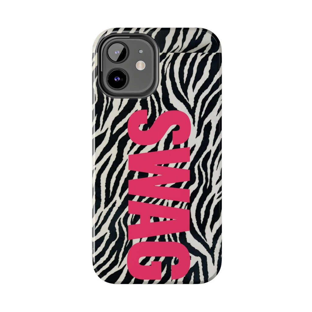 SWAG Zebra Print Phone Case — Tough Protective iPhone Cover