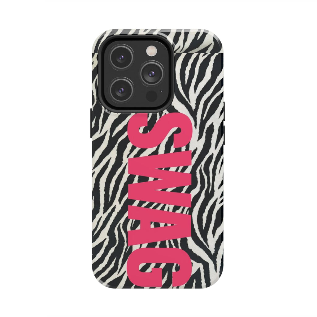 SWAG Zebra Print Phone Case — Tough Protective iPhone Cover