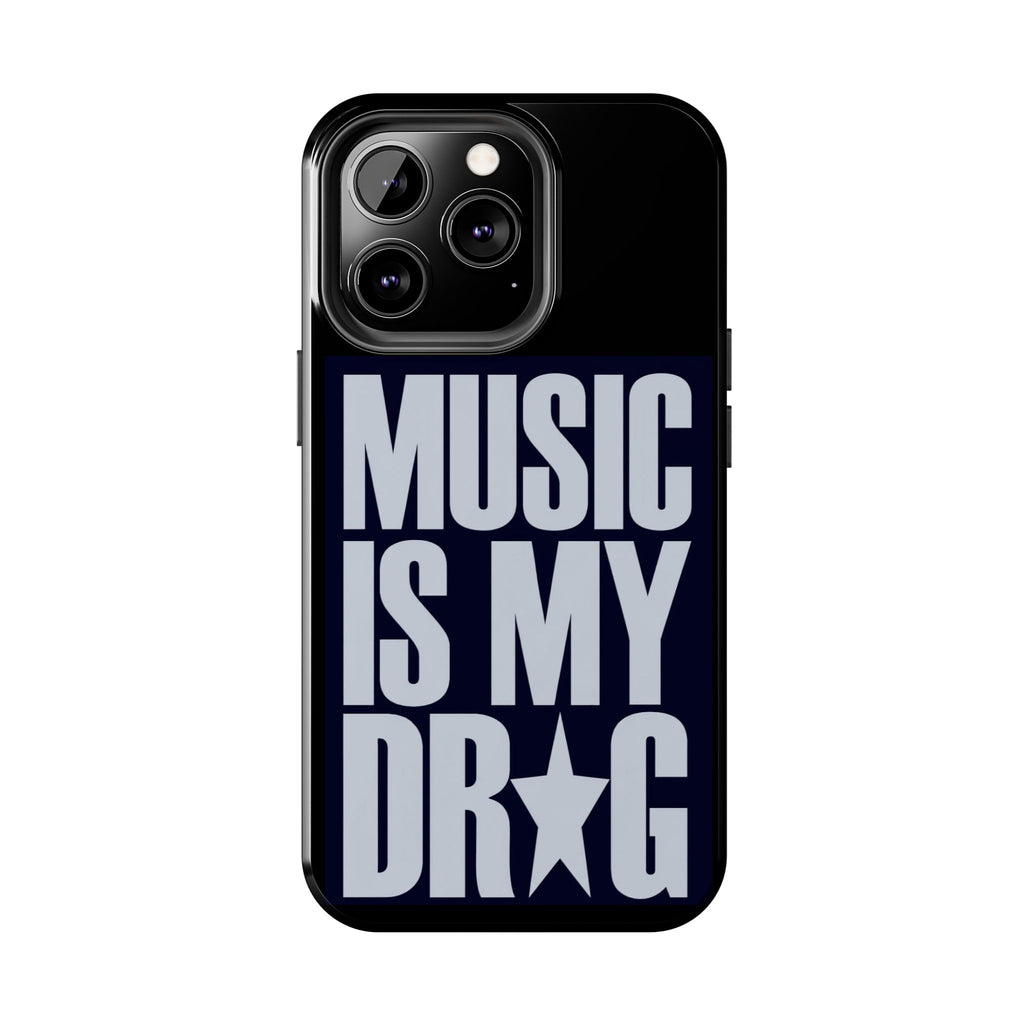 Phone Case — "Music Is My Drg" Bold Typography Protective Case