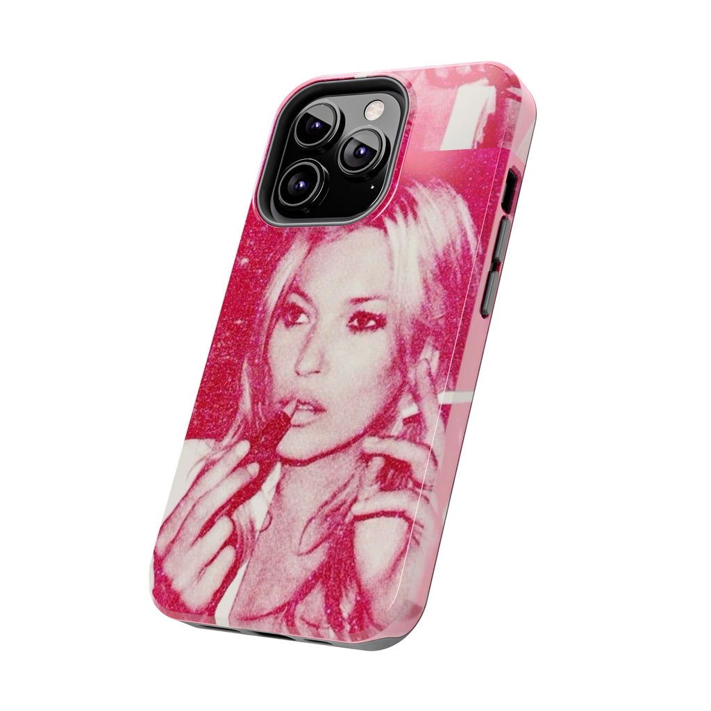 Pink Retro Glam Phone Case — Lipstick Pinup Tough Phone Case