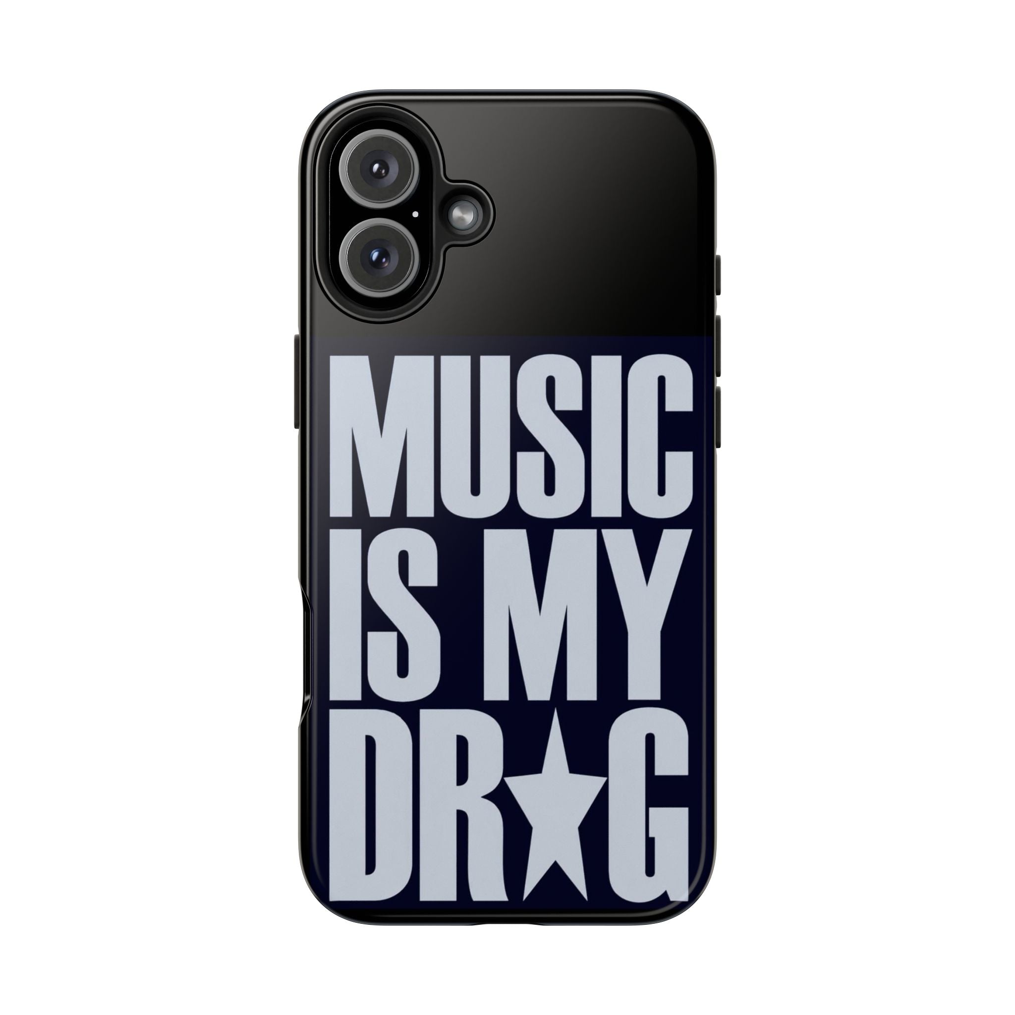 Phone Case — "Music Is My Drg" Bold Typography Protective Case