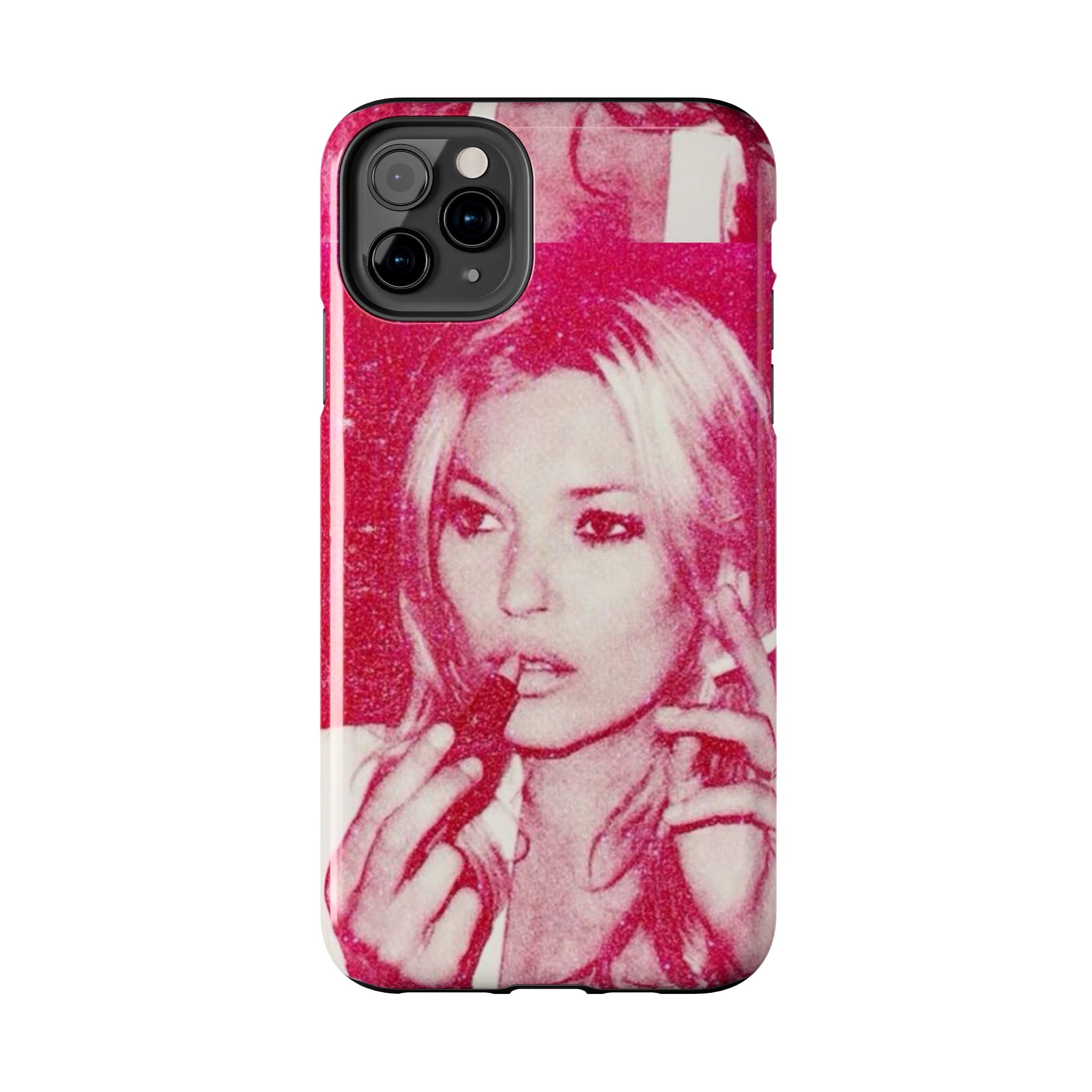 Pink Retro Glam Phone Case — Lipstick Pinup Tough Phone Case