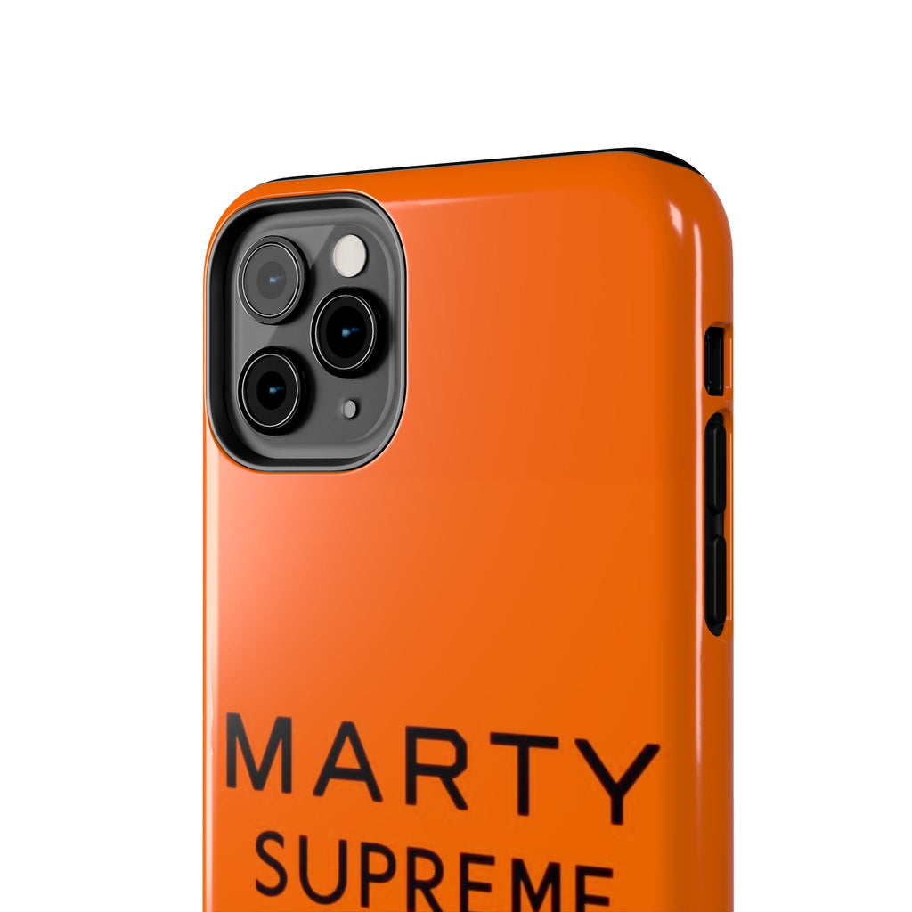 Marty Supreme Tough Phone Case — Orange 'Dream Big' Protective Cover