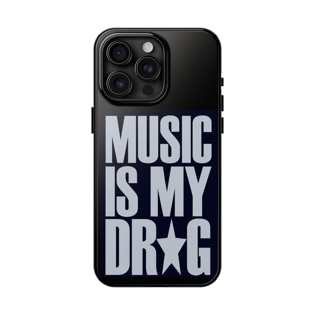 Phone Case — "Music Is My Drg" Bold Typography Protective Case