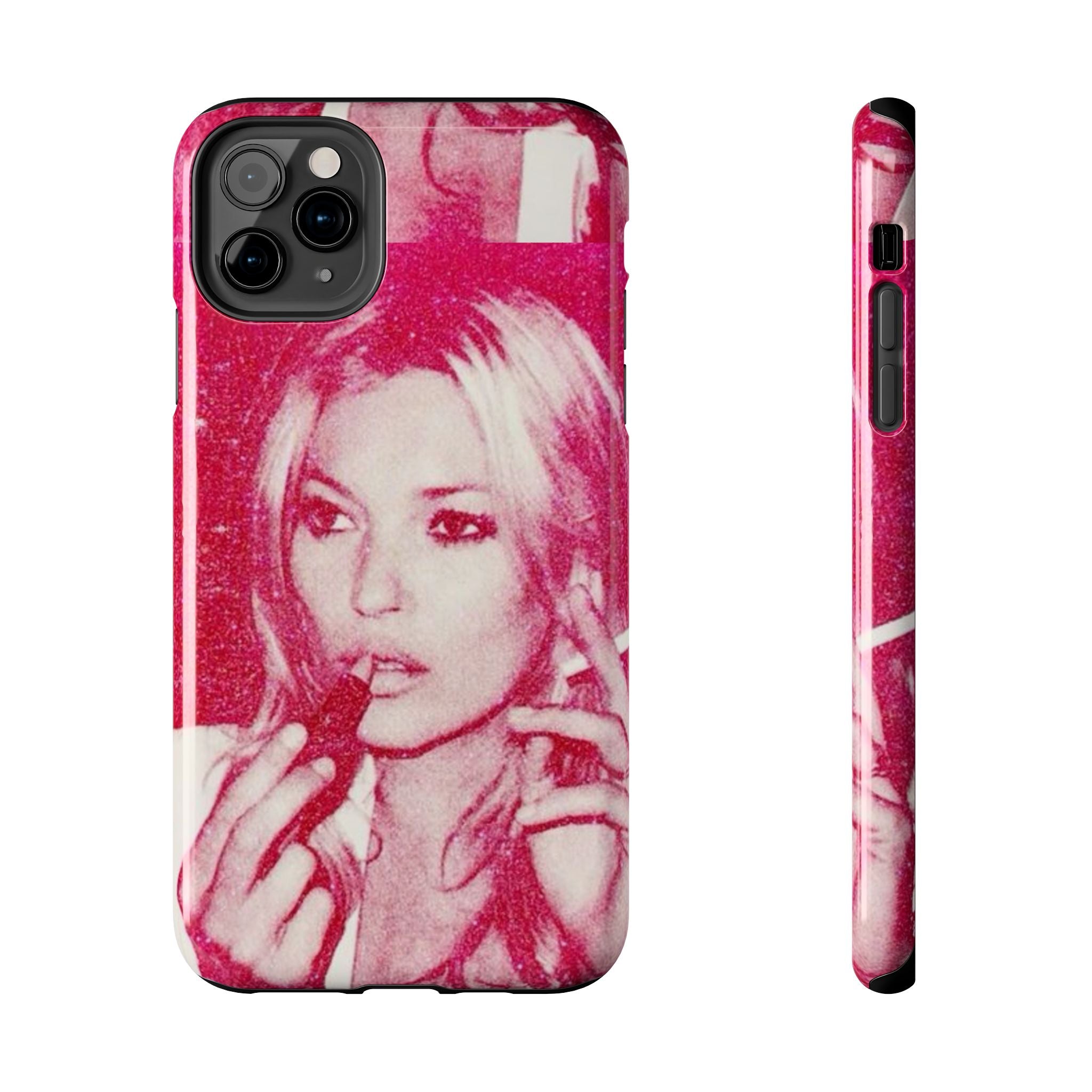 Pink Retro Glam Phone Case — Lipstick Pinup Tough Phone Case