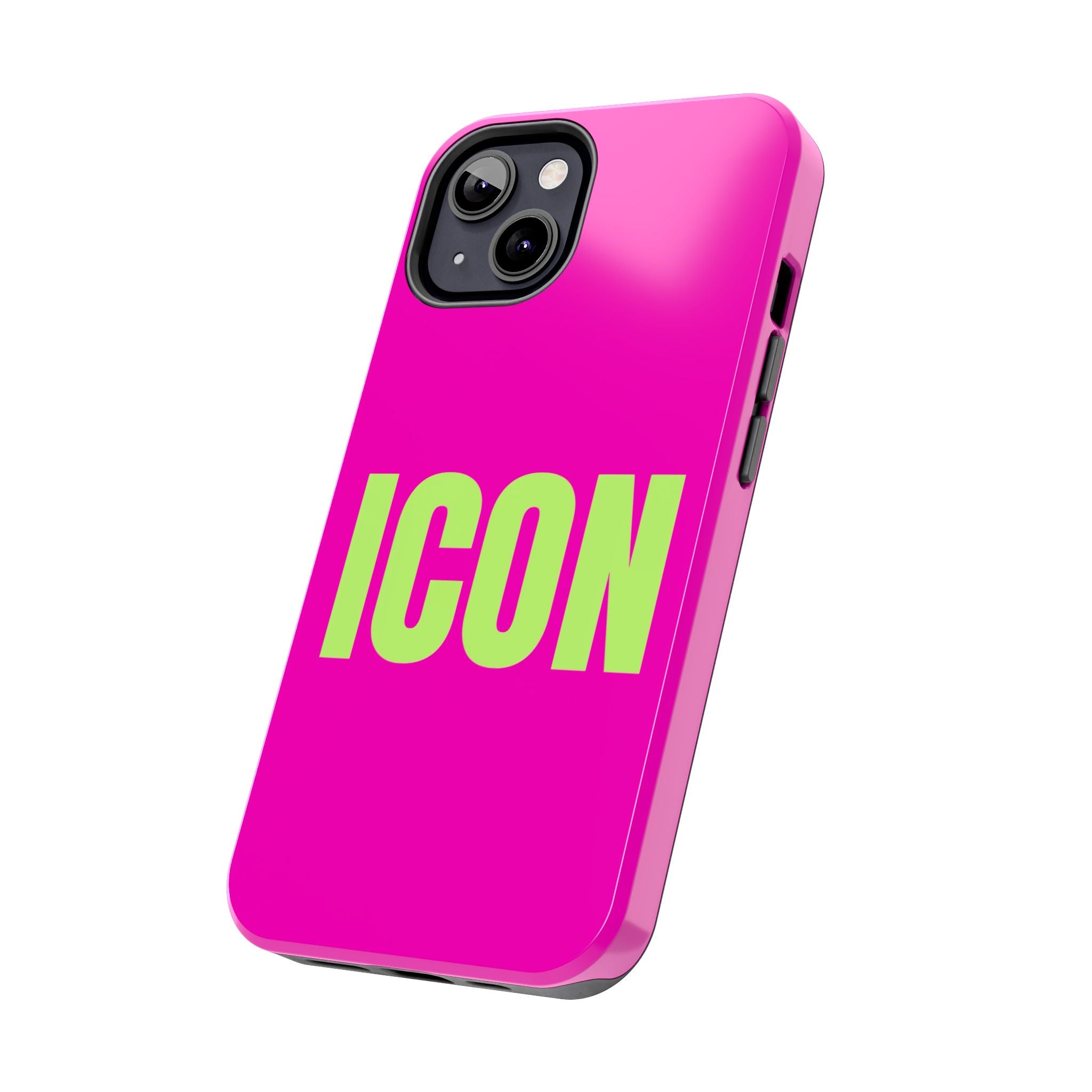 ICON Tough Phone Case — Neon Pink & Lime Bold Text Protective Case