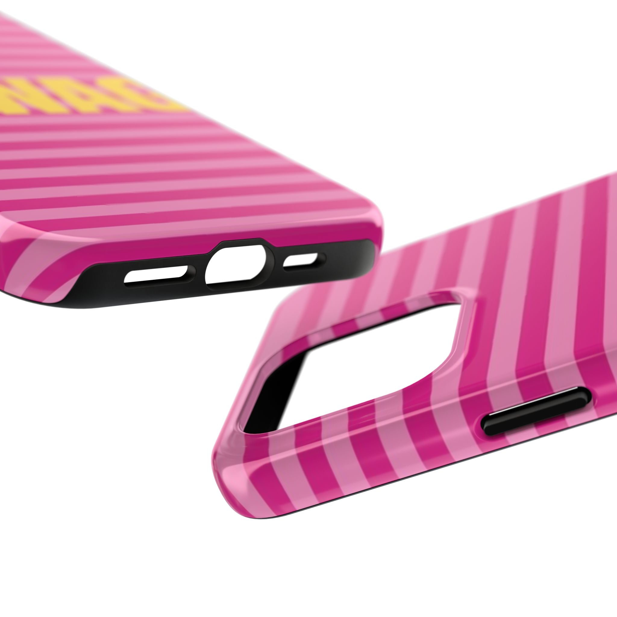 #SWAG Pink Striped Tough Phone Case