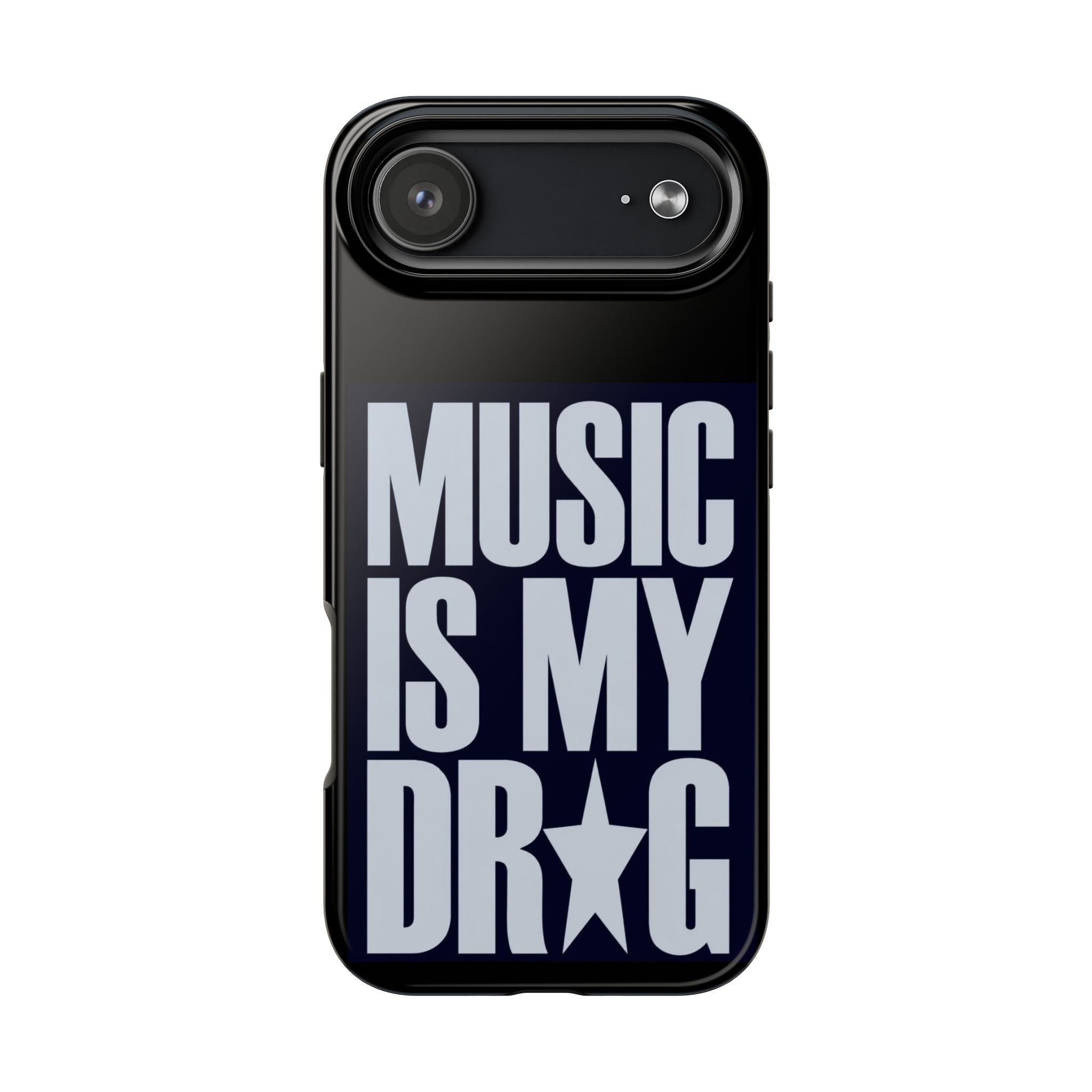 Phone Case — "Music Is My Drg" Bold Typography Protective Case