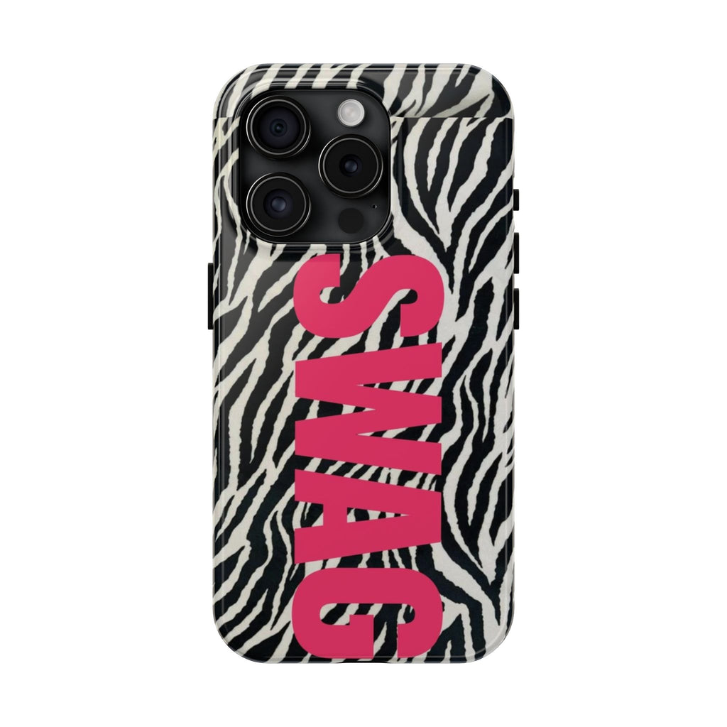 SWAG Zebra Print Phone Case — Tough Protective iPhone Cover