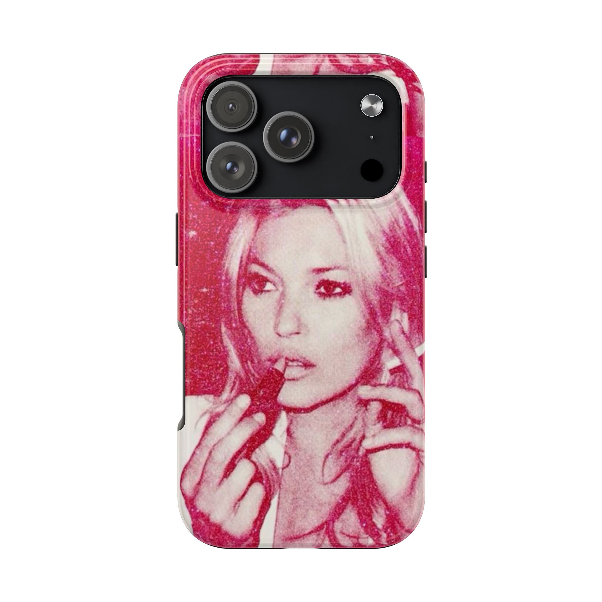 Pink Retro Glam Phone Case — Lipstick Pinup Tough Phone Case