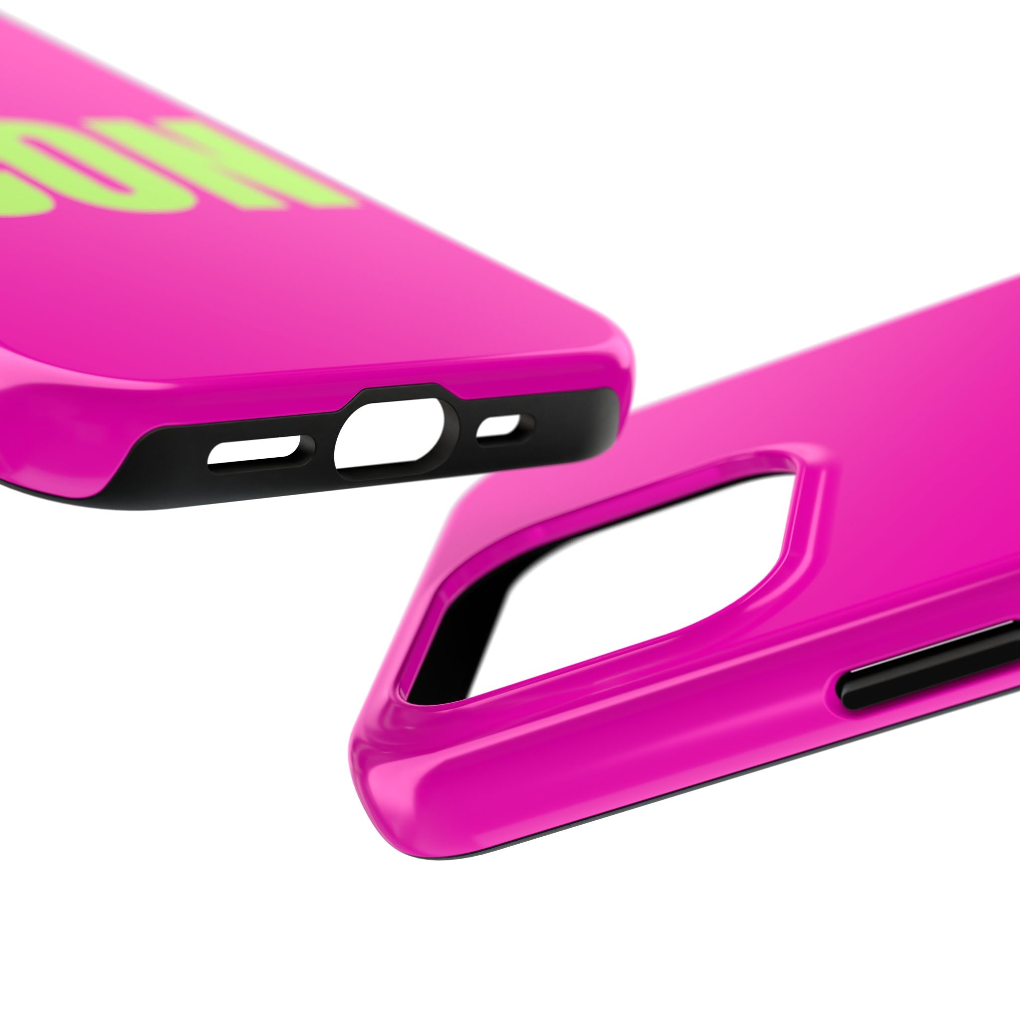 ICON Tough Phone Case — Neon Pink & Lime Bold Text Protective Case