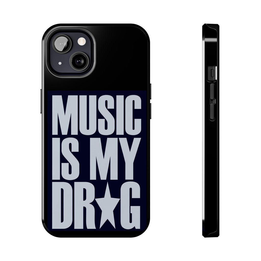 Phone Case — "Music Is My Drg" Bold Typography Protective Case