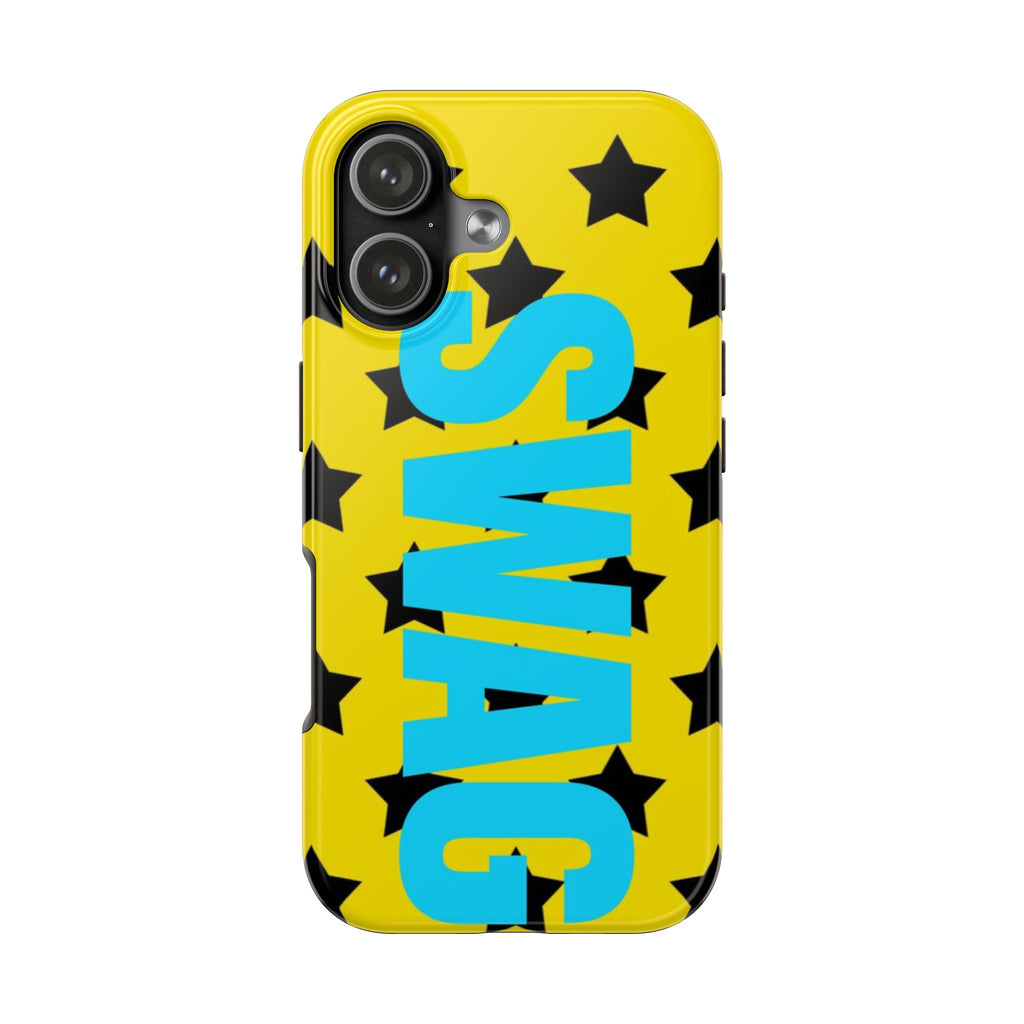 SWAG Star Phone Case — Bold Yellow & Blue Tough Protective Case