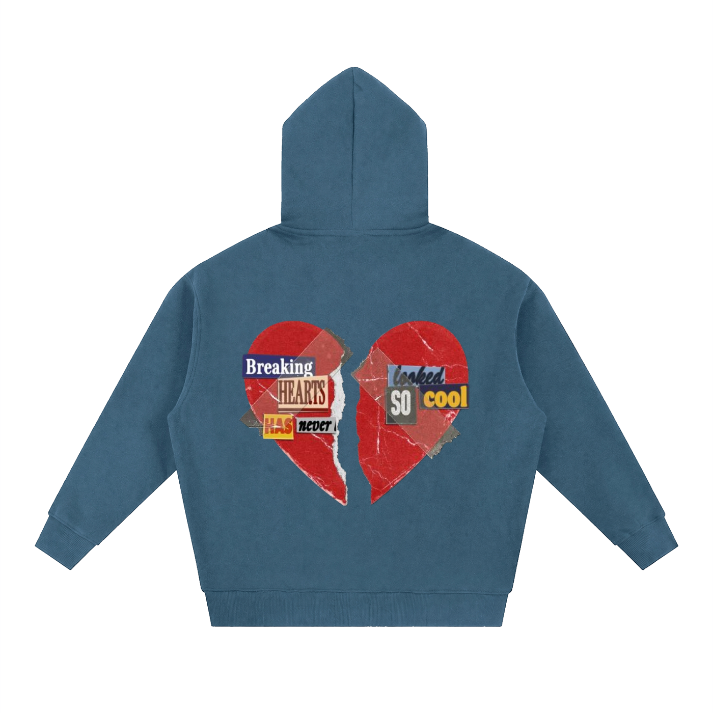 Heart Break -Essential Oversized Fleece Boxy Zip Up