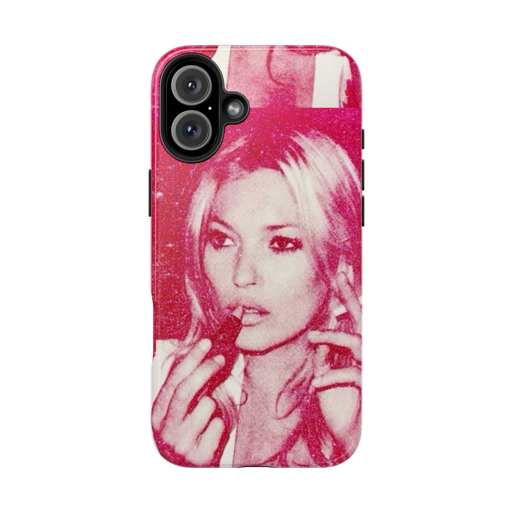 Pink Retro Glam Phone Case — Lipstick Pinup Tough Phone Case