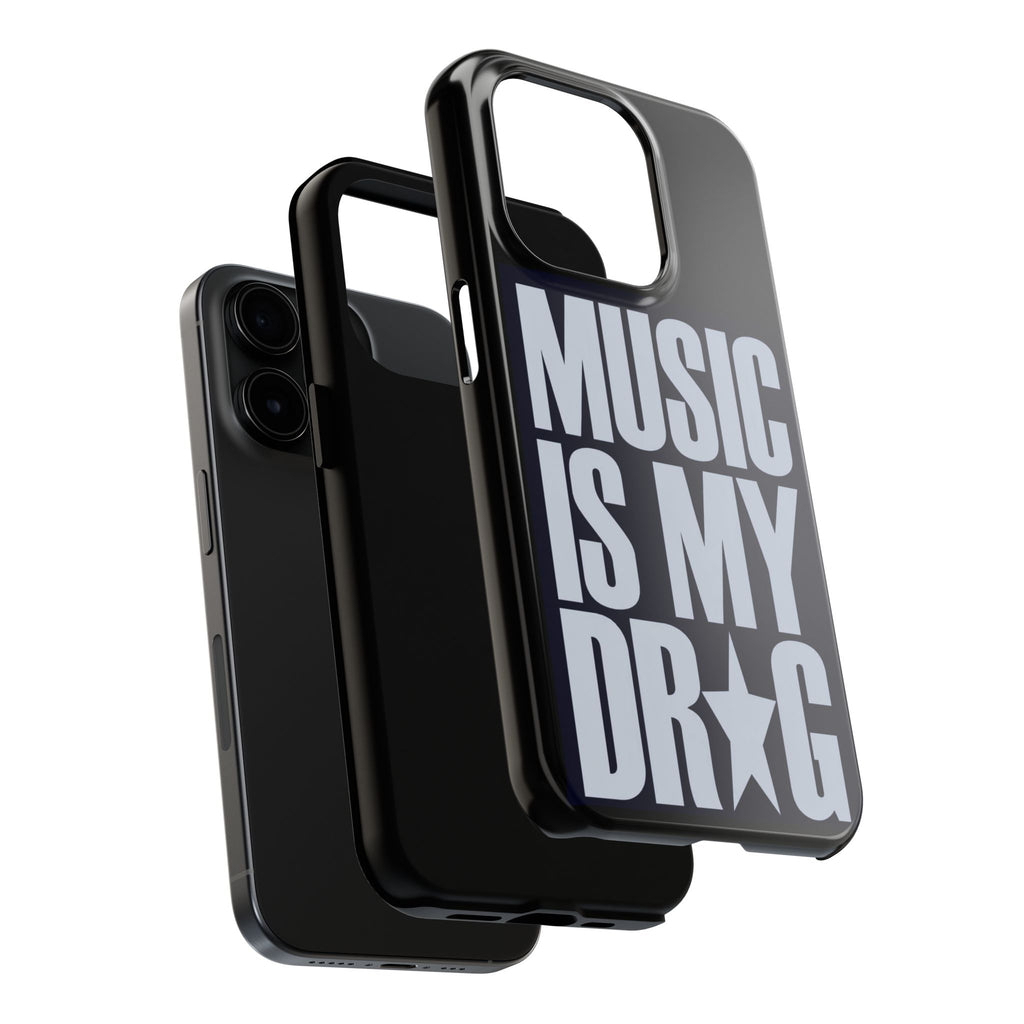 Phone Case — "Music Is My Drg" Bold Typography Protective Case